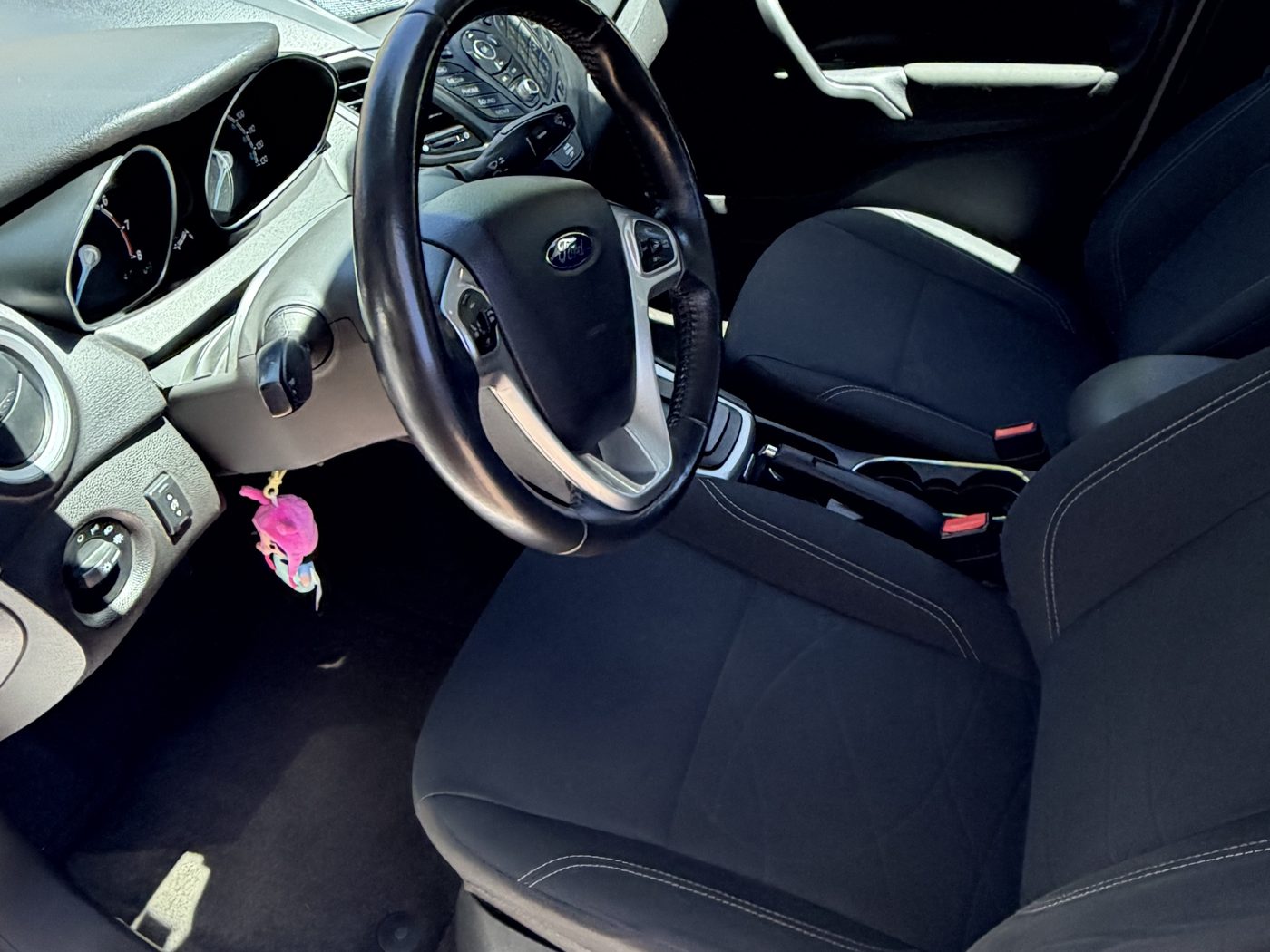 Sedan interior after detailing, clean seats and floor