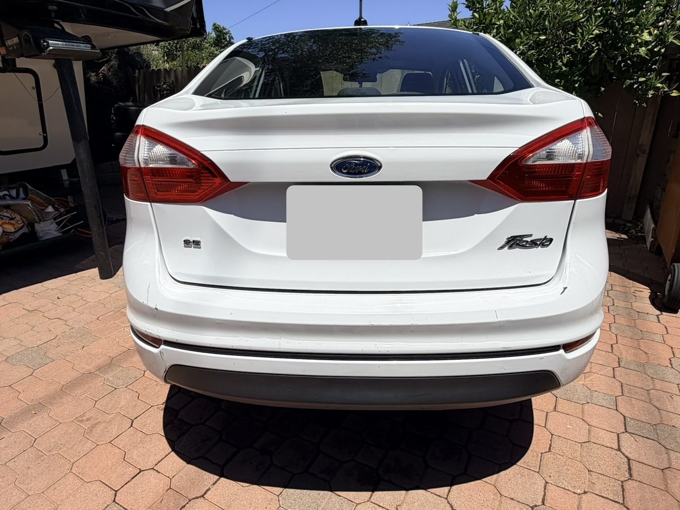 Sedan exterior after wash, clean paint