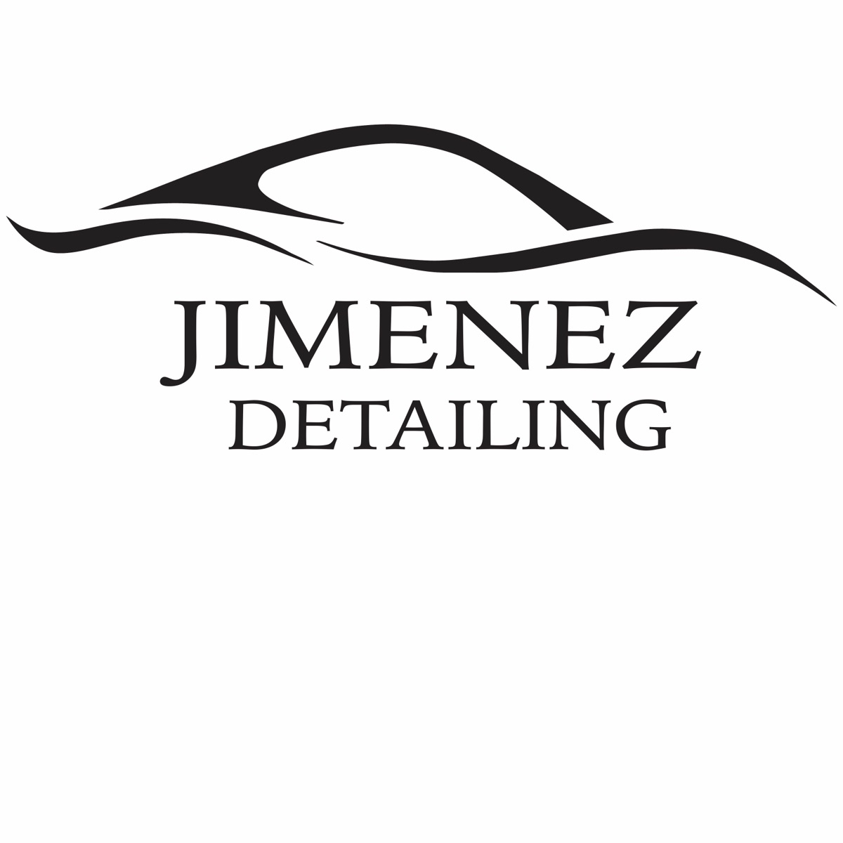Refreshed Jimenez Detailing logo, car silhouette wordmark, by Rafael B., second place