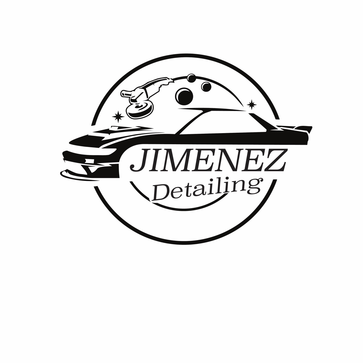 Refreshed Jimenez Detailing logo concept by Rafael B., second place